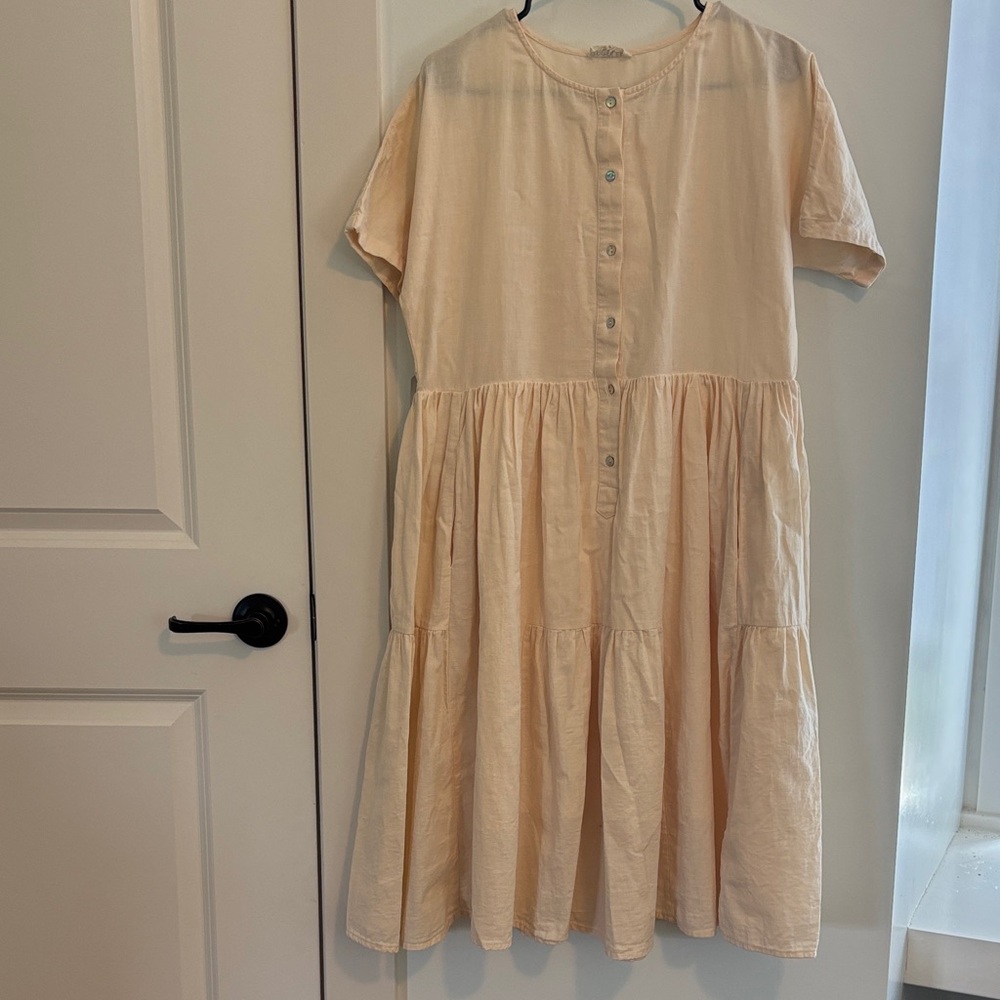 Roolee Cream Midi Dress